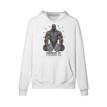 PUNISH IT (BEARD)- Hoodie-White-League of Lifters