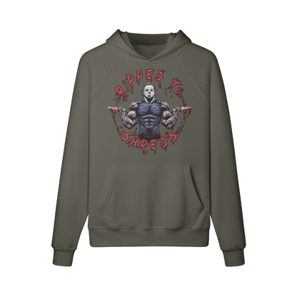 RIPPED TO SHREDS- Hoodie-Charcoal Grey-League of Lifters