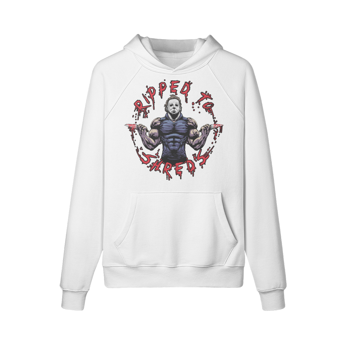 RIPPED TO SHREDS- Hoodie-White-League of Lifters