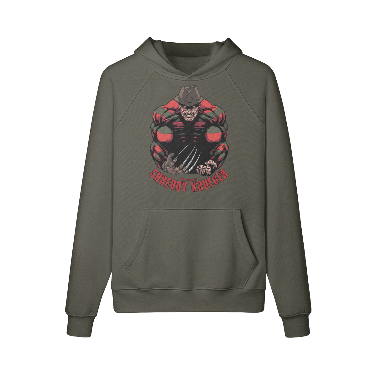 SHREDDY KRUEGER- Hoodie-Charcoal Grey-League of Lifters