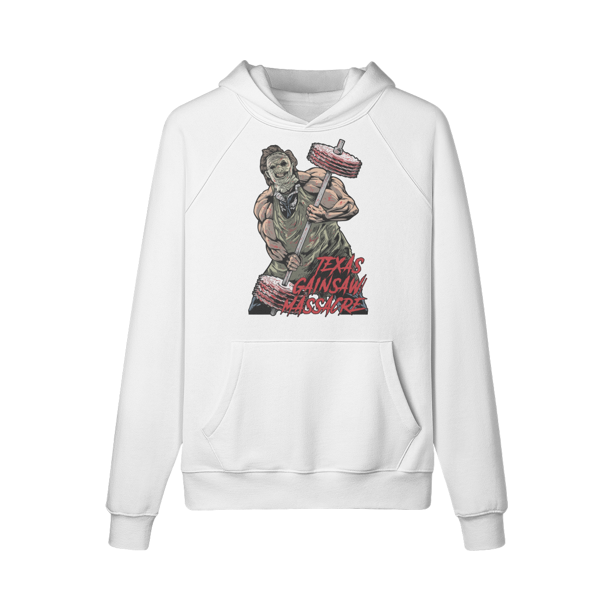 TEXAS GAINSAW MASSACRE- Hoodie-White-League of Lifters