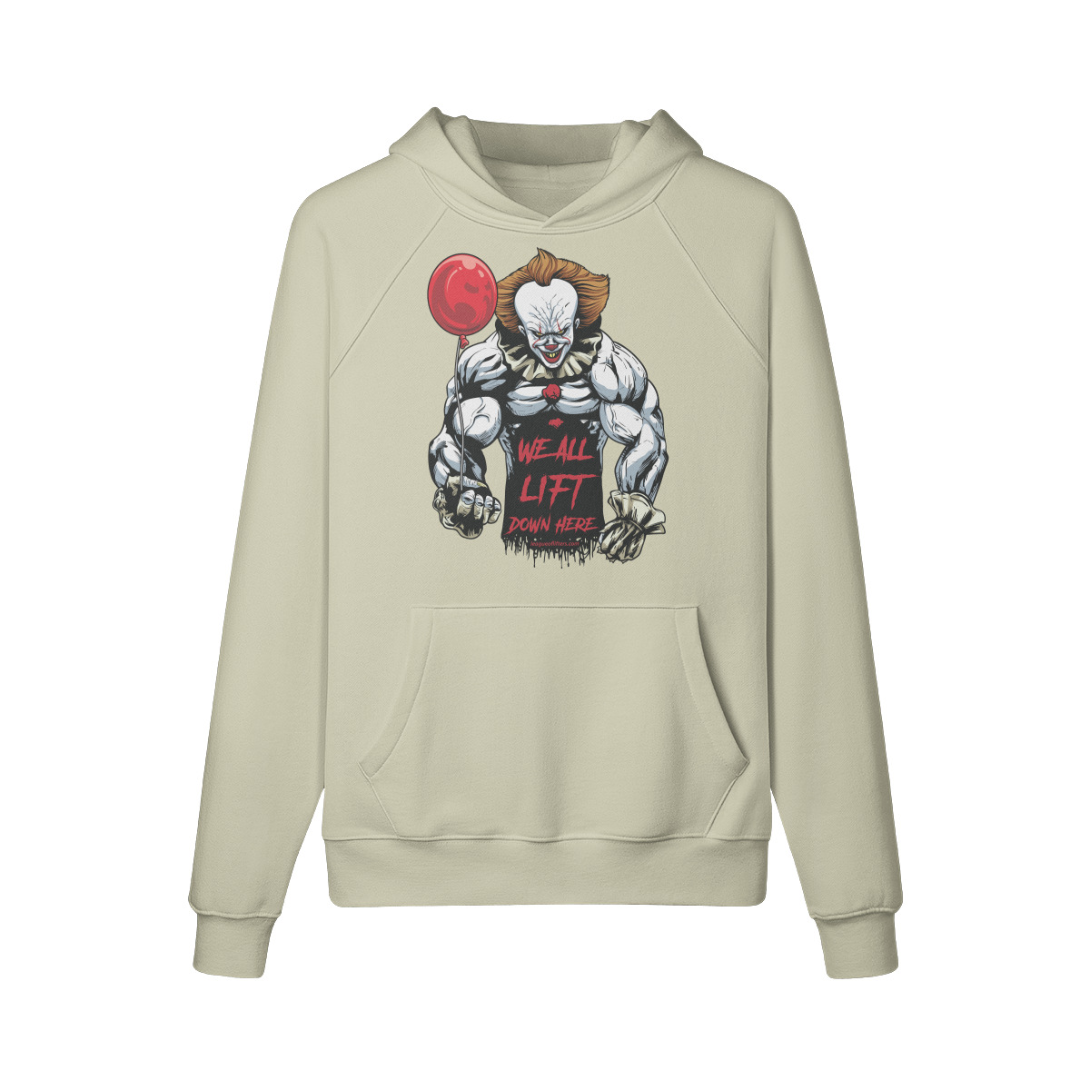 WE ALL LIFT DOWN HERE (BALLOON)- Hoodie-Camel-League of Lifters