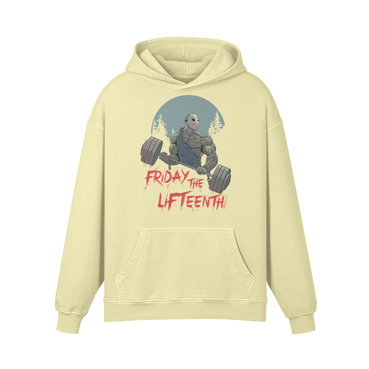 FRIDAY THE LIFTEENTH- Oversized Hoodie-Pale Spring Bud-League of Lifters