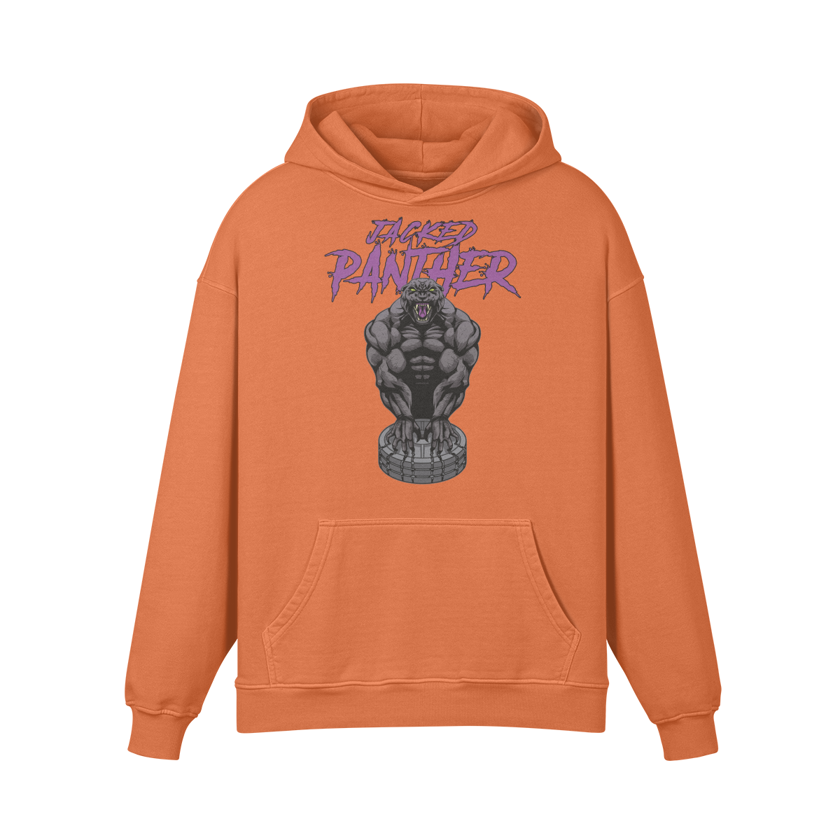 JACKED PANTHER- Oversized Hoodie-Copper Red-League of Lifters