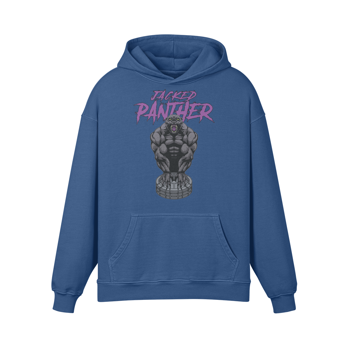 JACKED PANTHER- Oversized Hoodie-Kashmir Blue-League of Lifters