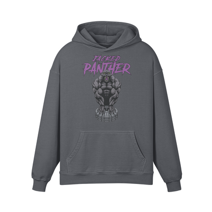 JACKED PANTHER- Oversized Hoodie-Carbon Gray-League of Lifters