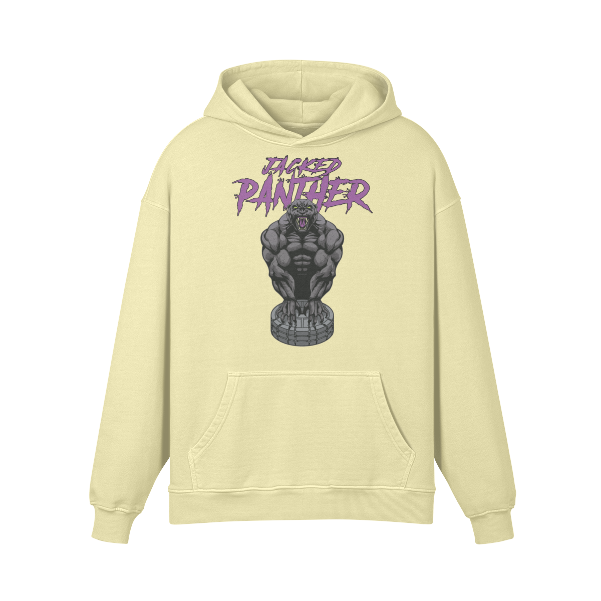 JACKED PANTHER- Oversized Hoodie-Pale Spring Bud-League of Lifters
