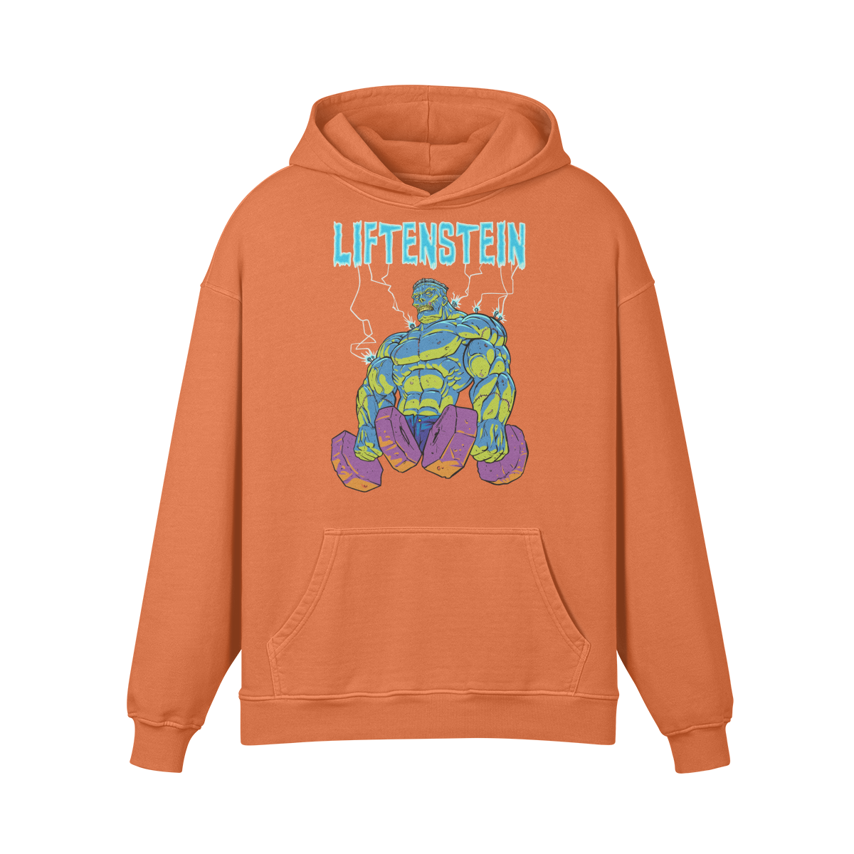 LIFTENSTEIN- Oversized Hoodie-Copper Red-League of Lifters