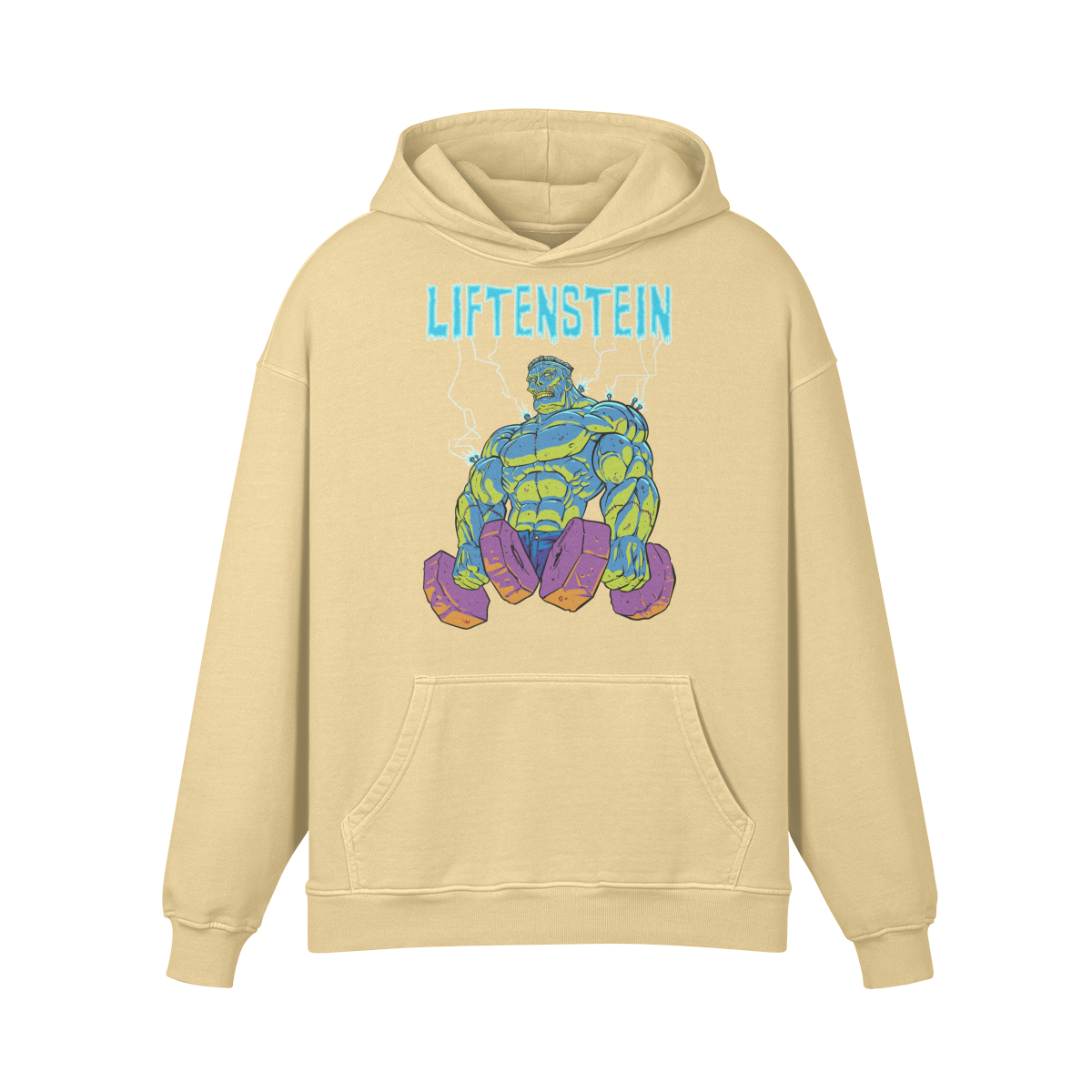LIFTENSTEIN- Oversized Hoodie-Desert Sand-League of Lifters
