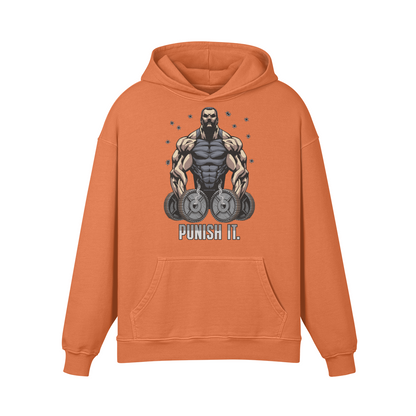 PUNISH IT- Oversized Hoodie-Copper Red-League of Lifters