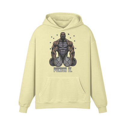 PUNISH IT (BEARD)- Oversized Hoodie-Pale Spring Bud-League of Lifters