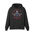 RIPPED TO SHREDS- Oversized Hoodie-Faded Black-League of Lifters