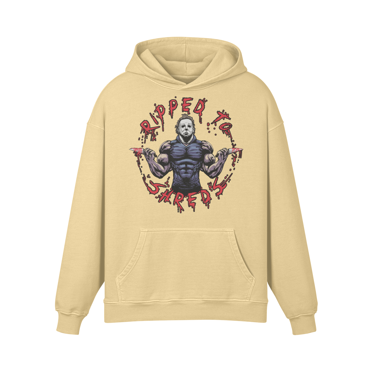 RIPPED TO SHREDS- Oversized Hoodie-Desert Sand-League of Lifters