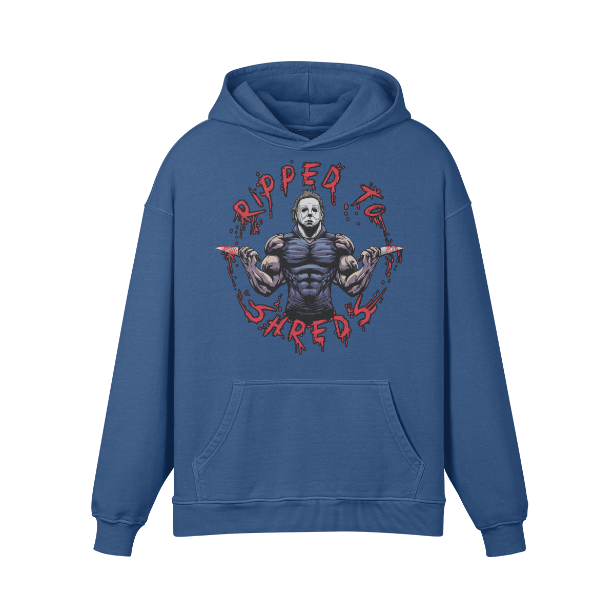 RIPPED TO SHREDS- Oversized Hoodie-Kashmir Blue-League of Lifters