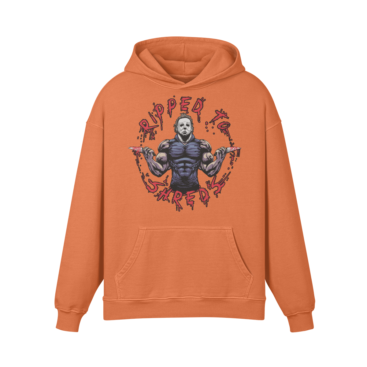 RIPPED TO SHREDS- Oversized Hoodie-Copper Red-League of Lifters