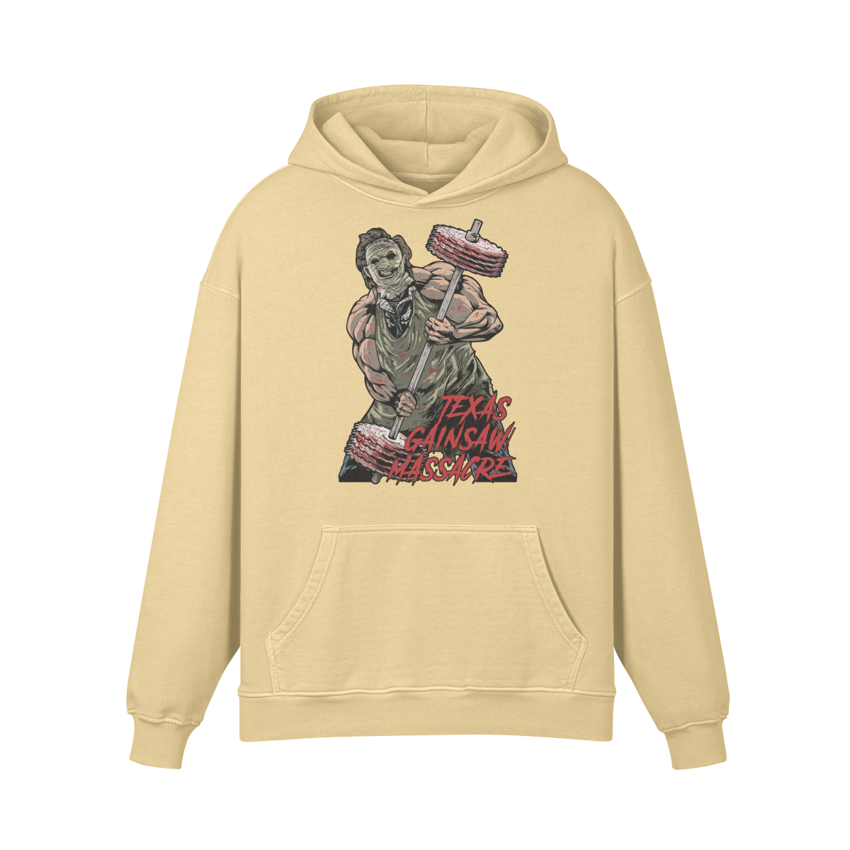 TEXAS GAINSAW MASSACRE- Oversized Hoodie-Desert Sand-League of Lifters