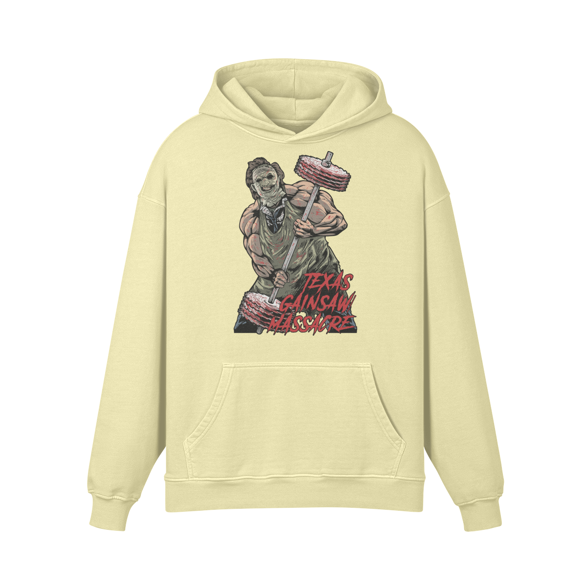 TEXAS GAINSAW MASSACRE- Oversized Hoodie-Pale Spring Bud-League of Lifters