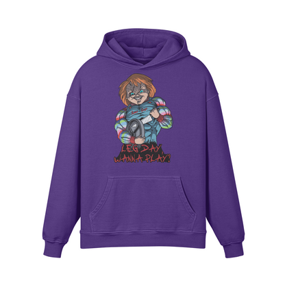 LEG DAY WANNA PLAY?- Oversized Hoodie-Purple Haze-League of Lifters
