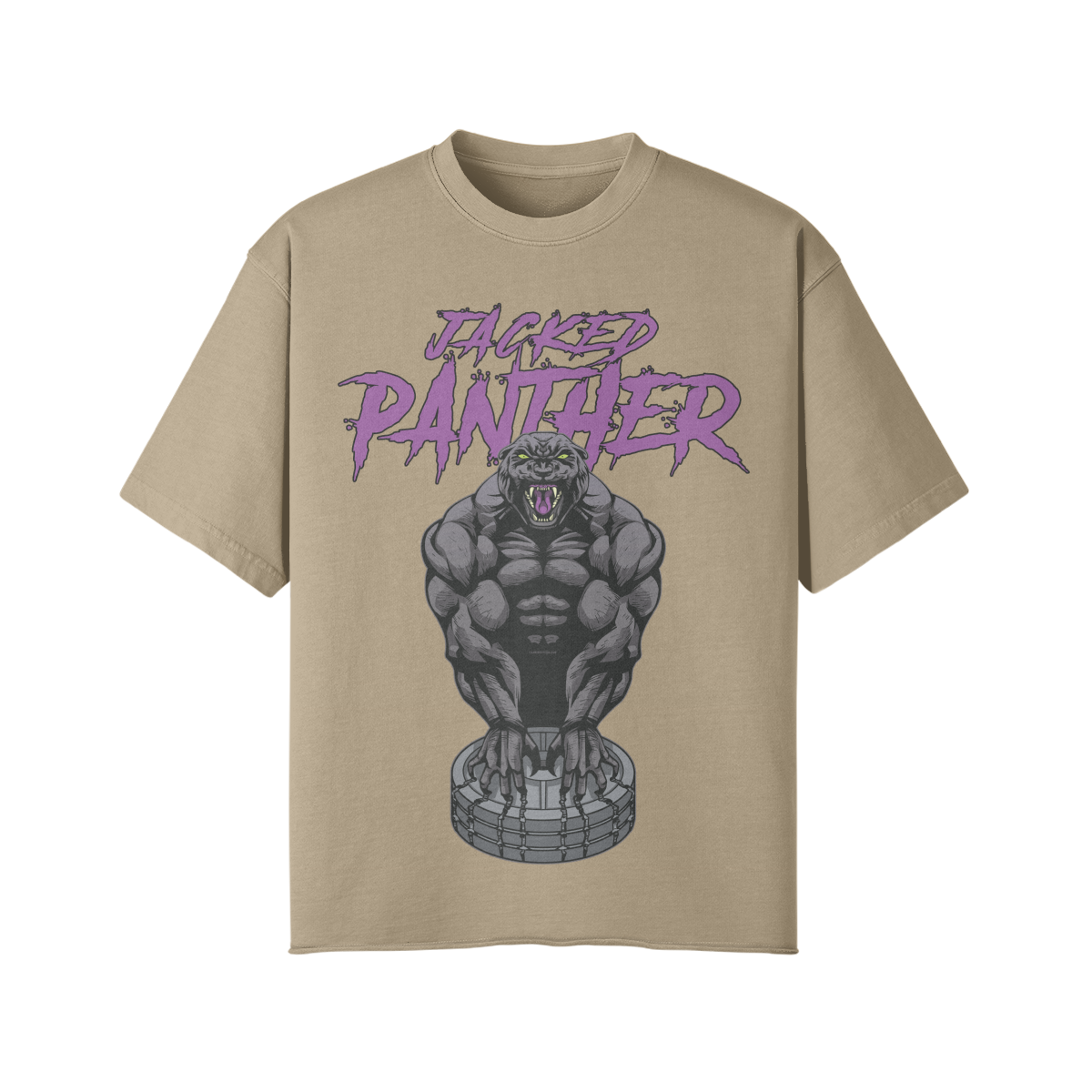 JACKED PANTHER- Pump Top-Khaki-League of Lifters