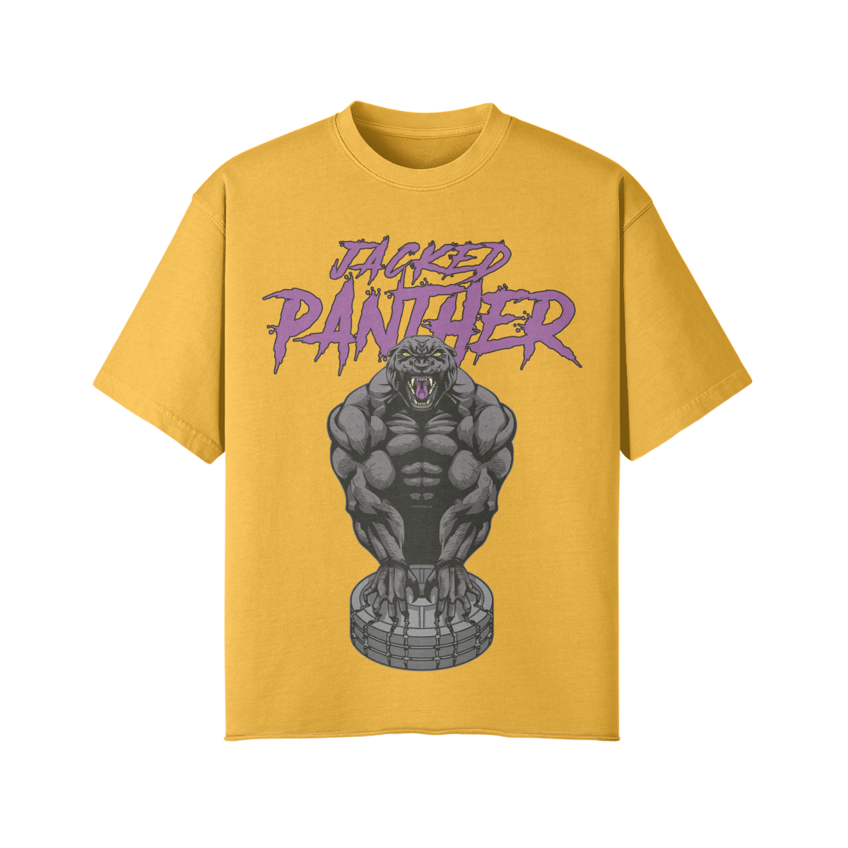 JACKED PANTHER- Pump Top-Vintage Yellow-League of Lifters