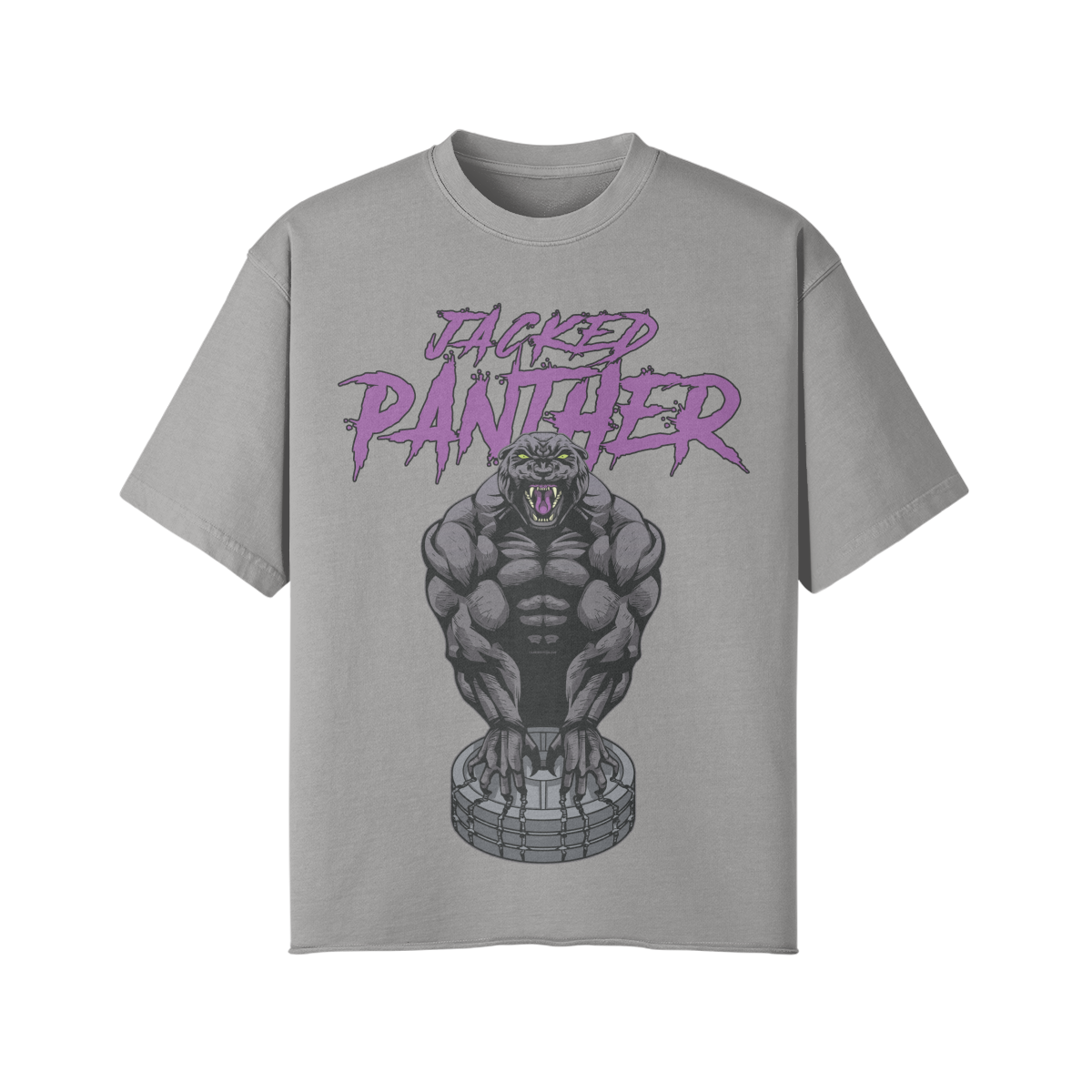 JACKED PANTHER- Pump Top-Light Gray-League of Lifters