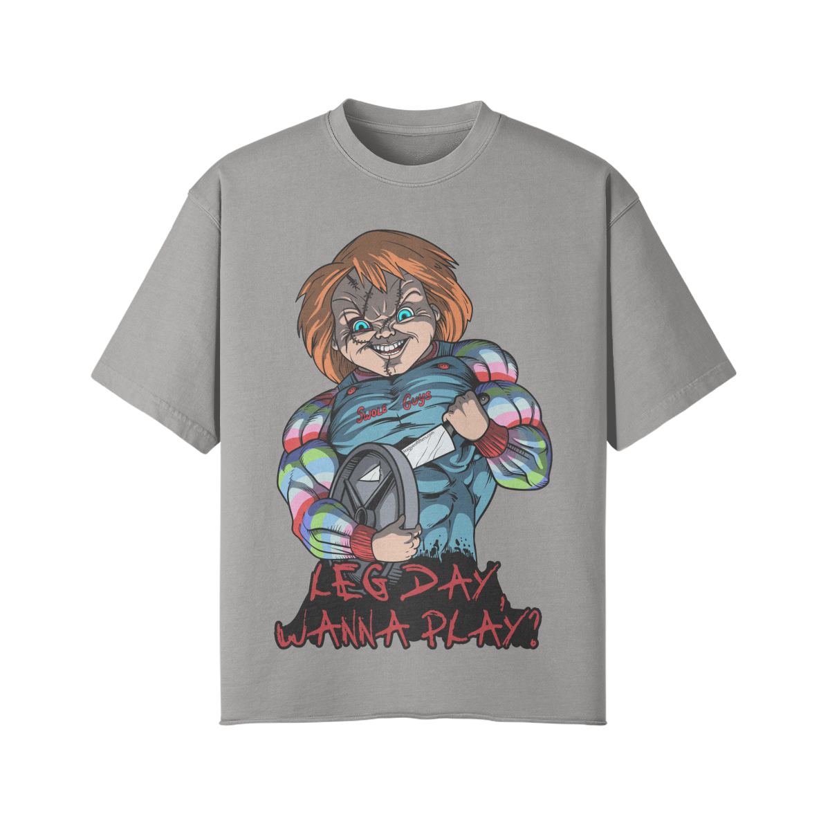 LEG DAY WANNA PLAY?- Pump Top-Light Gray-League of Lifters