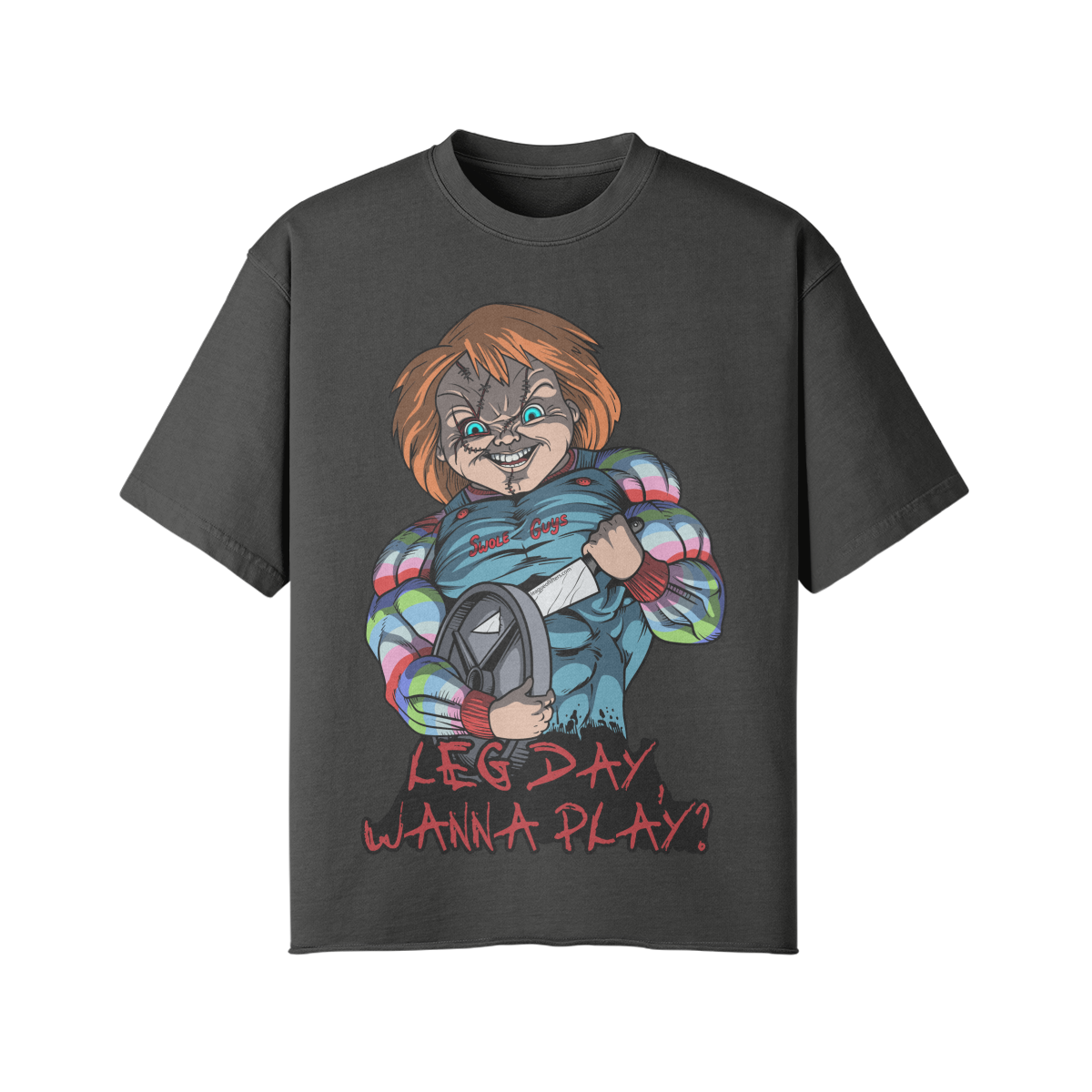 LEG DAY WANNA PLAY?- Pump Top-Dark Gray-League of Lifters