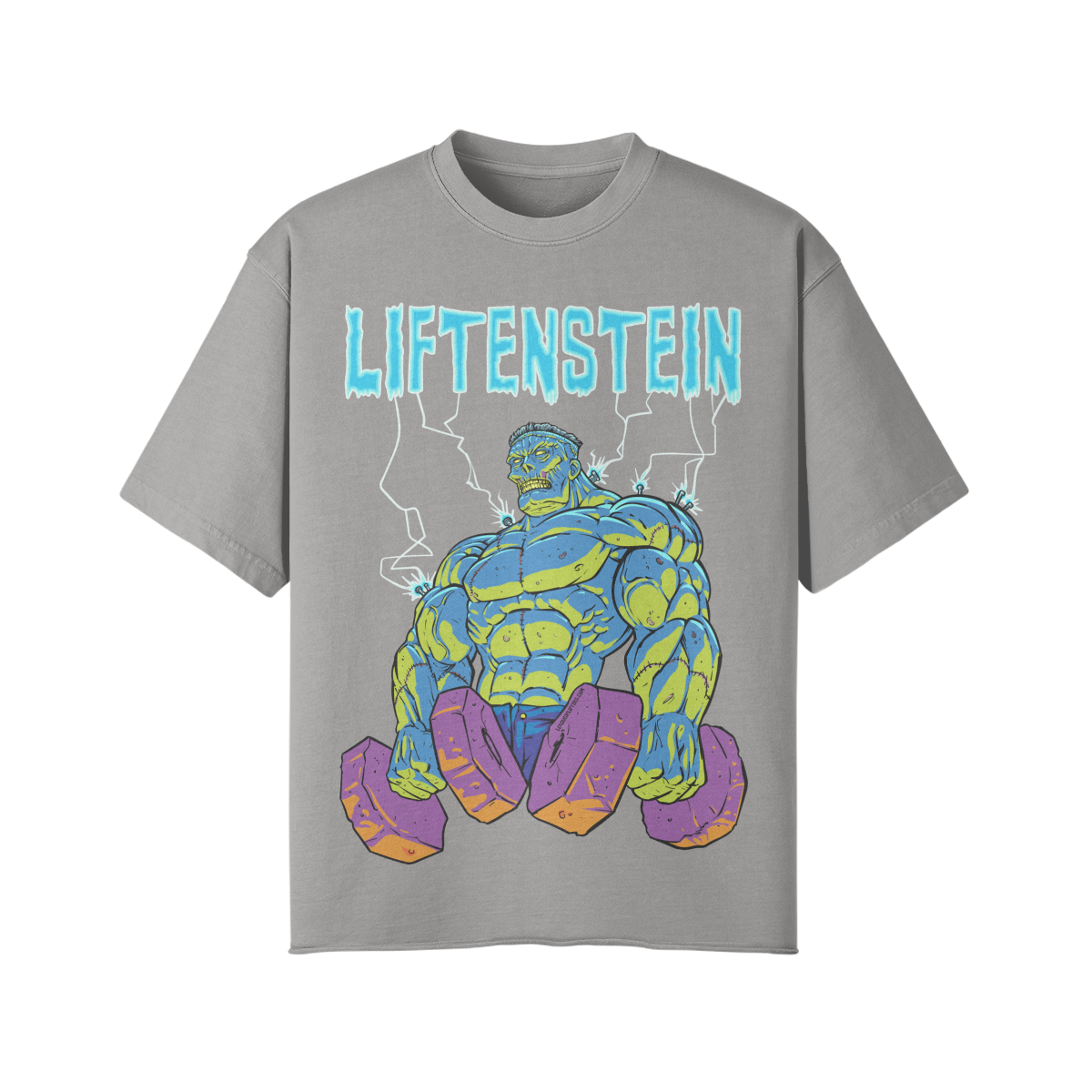 LIFTENSTEIN- Pump Top-Light Gray-League of Lifters