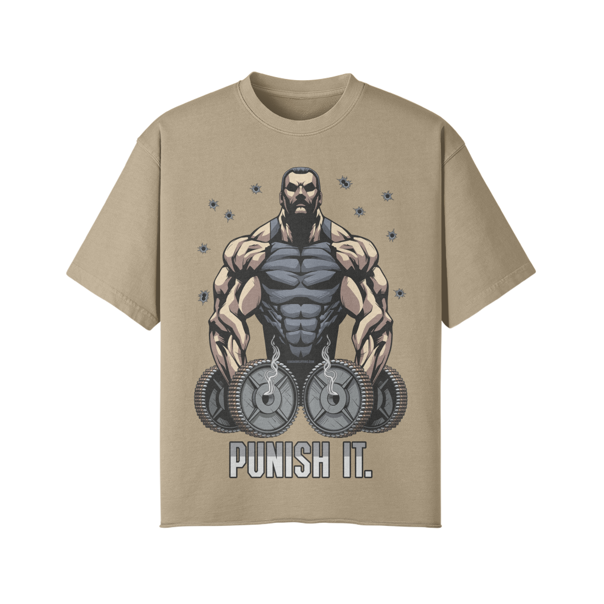 PUNISH IT- Pump Top-Khaki-League of Lifters
