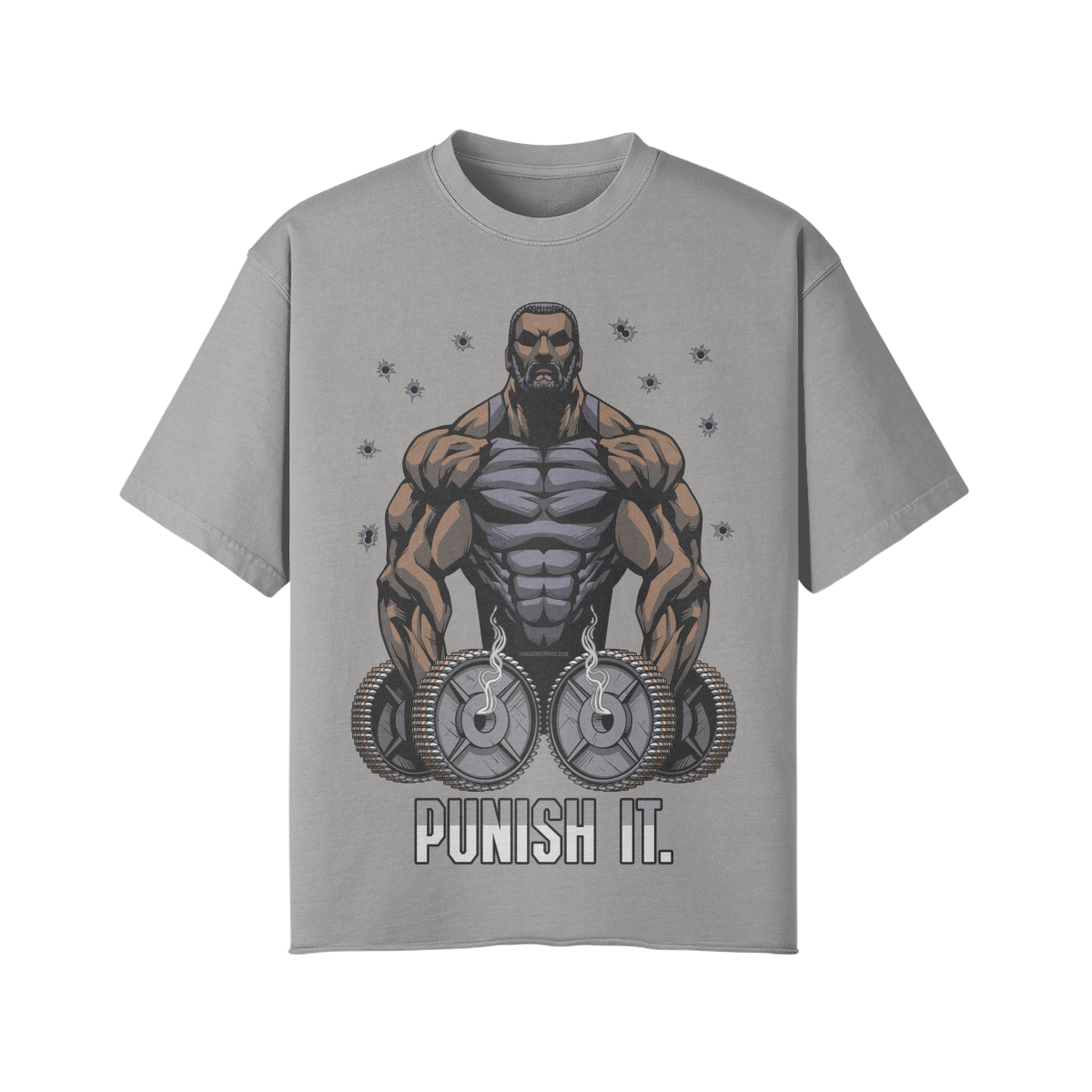 PUNISH IT (BEARD)- Pump Top-Light Gray-League of Lifters