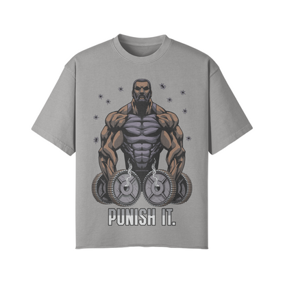 PUNISH IT (BEARD)- Pump Top-Light Gray-League of Lifters