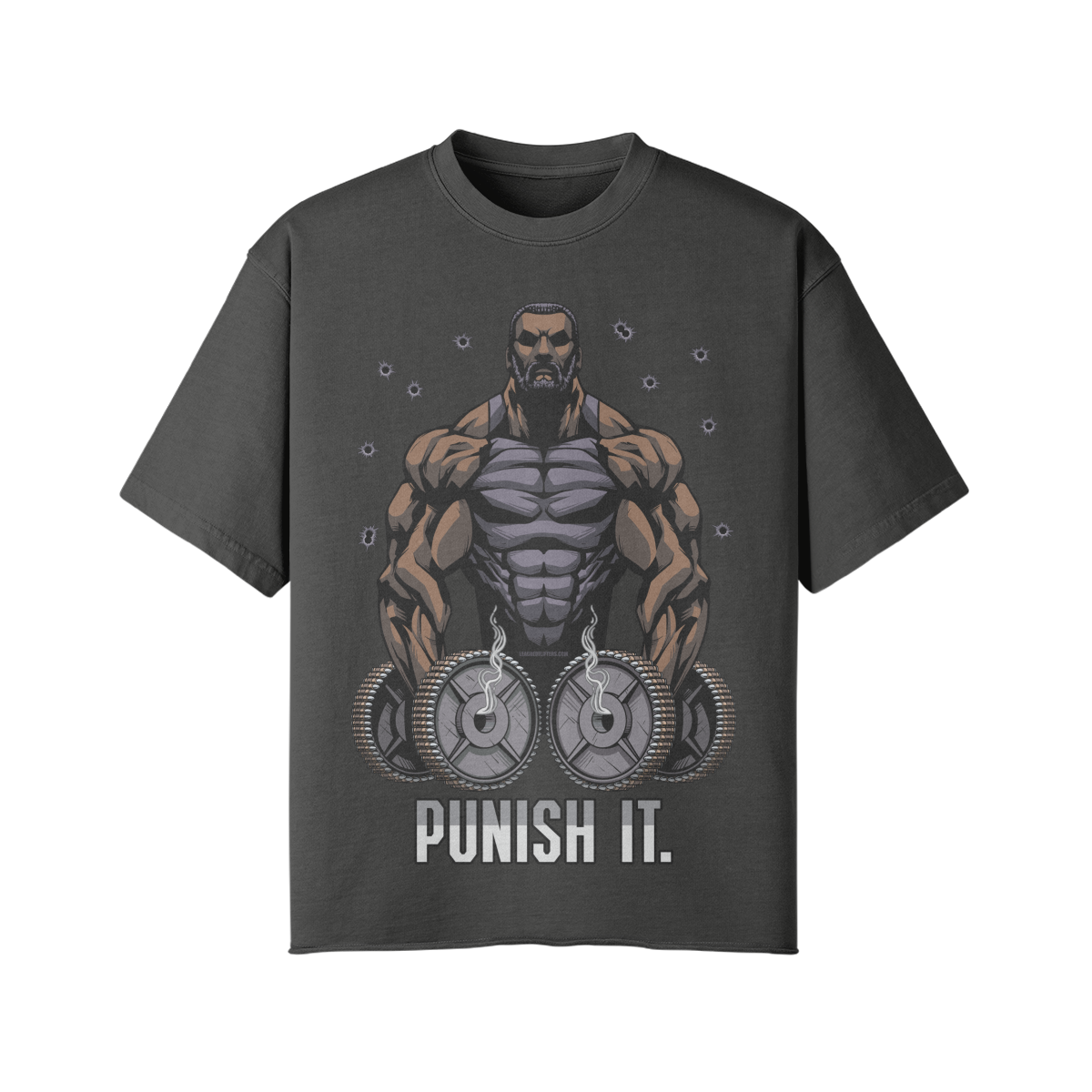 PUNISH IT (BEARD)- Pump Top-Dark Gray-League of Lifters
