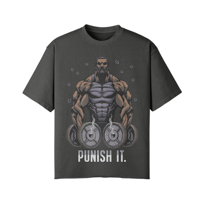 PUNISH IT (BEARD)- Pump Top-Dark Gray-League of Lifters