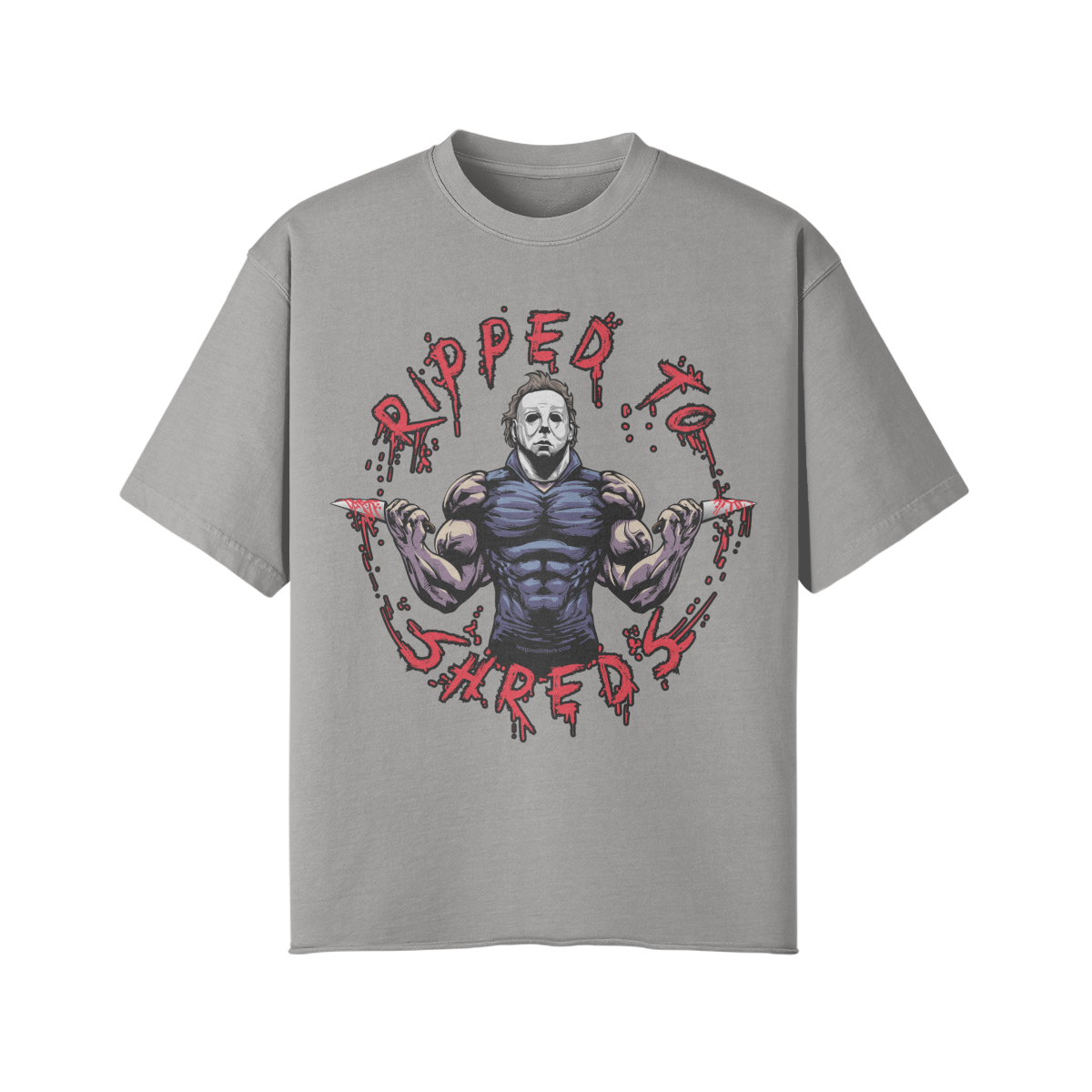 RIPPED TO SHREDS- Pump Top-Light Gray-League of Lifters