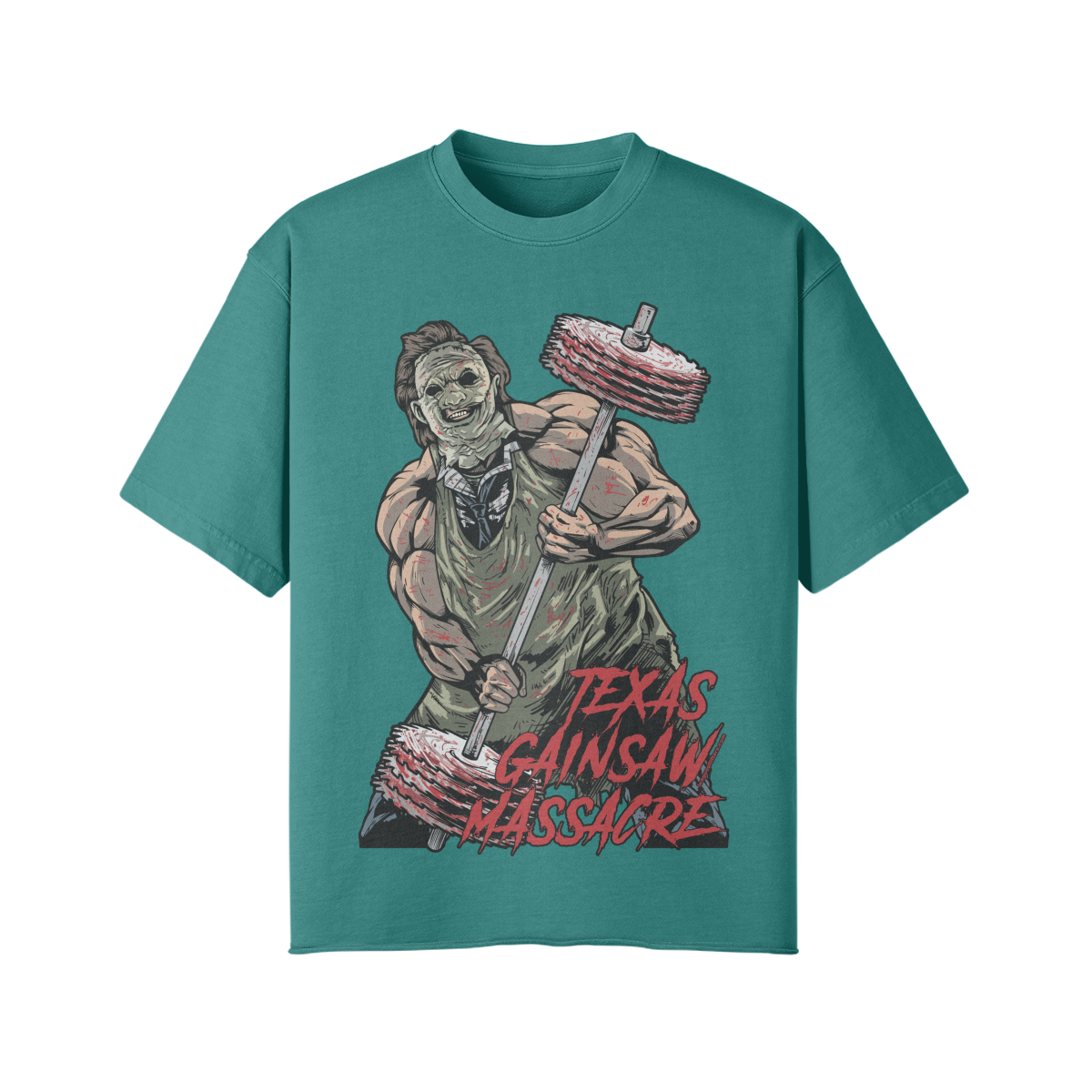 TEXAS GAINSAW MASSACRE- Pump Top-Vintage Green-League of Lifters