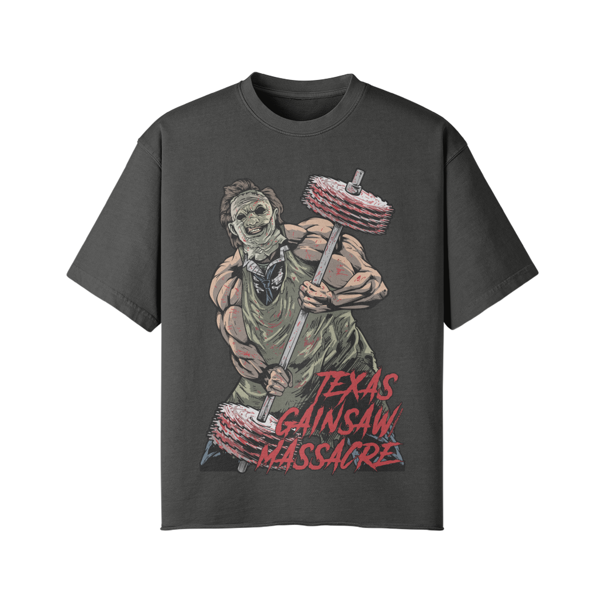 TEXAS GAINSAW MASSACRE- Pump Top-Dark Gray-League of Lifters