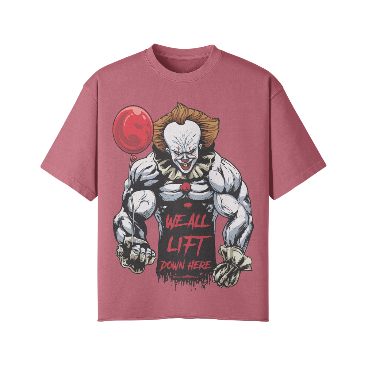 WE ALL LIFT DOWN HERE (BALLOON)- Pump Top-Cameo Brown-League of Lifters