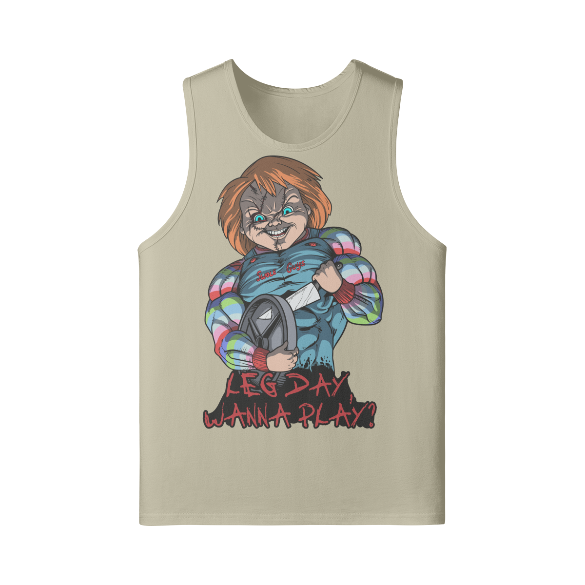 LEG DAY WANNA PLAY?- Tank Top-Rice Apricot-League of Lifters