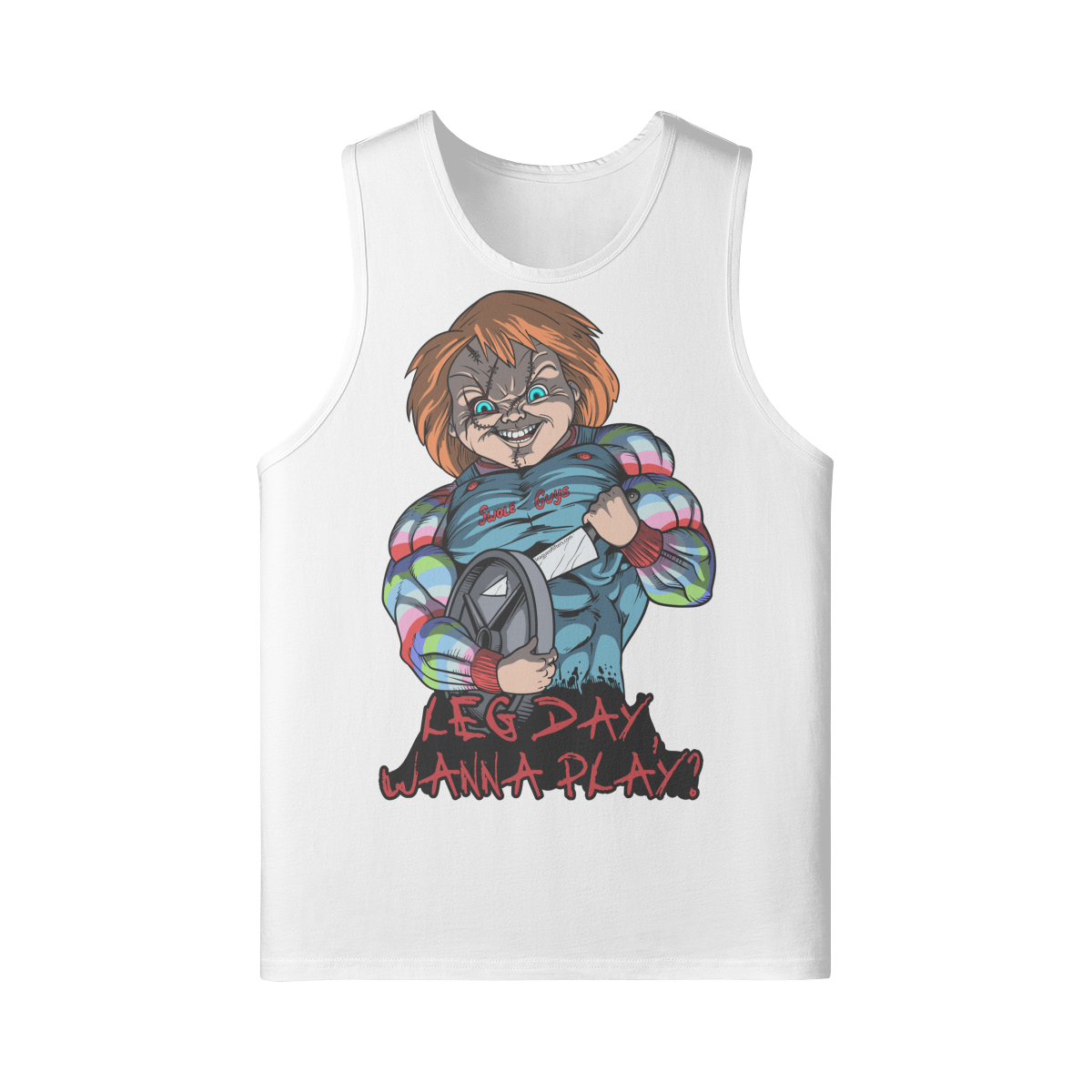 LEG DAY WANNA PLAY?- Tank Top-White-League of Lifters