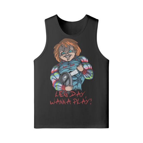 LEG DAY WANNA PLAY?- Tank Top-Black-League of Lifters