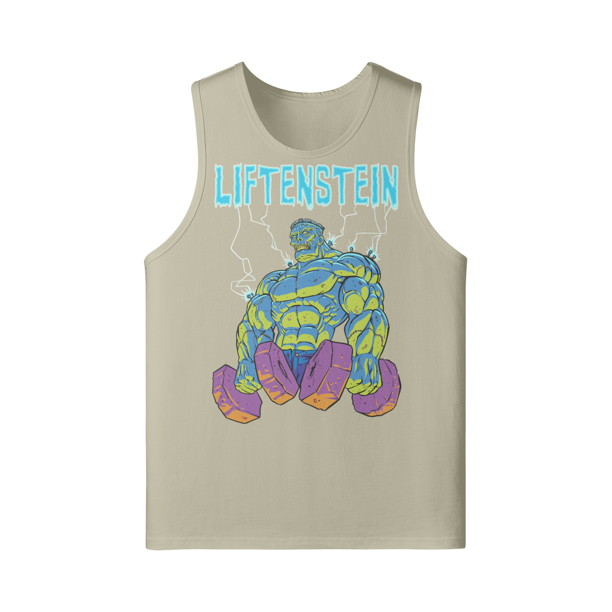 LIFTENSTEIN- Tank Top-Rice Apricot-League of Lifters