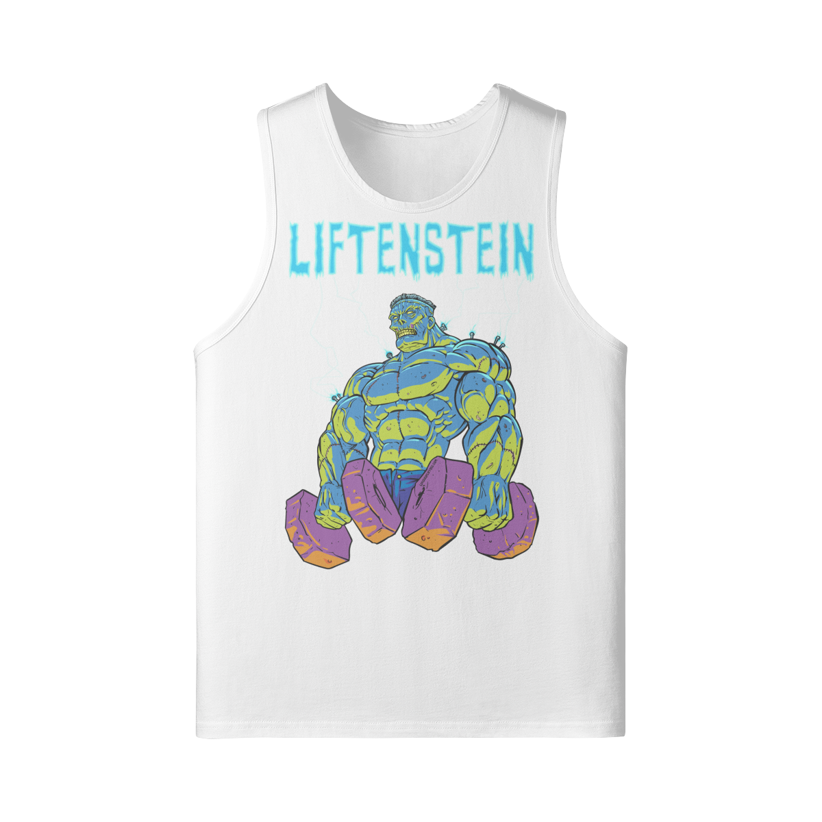 LIFTENSTEIN- Tank Top-White-League of Lifters