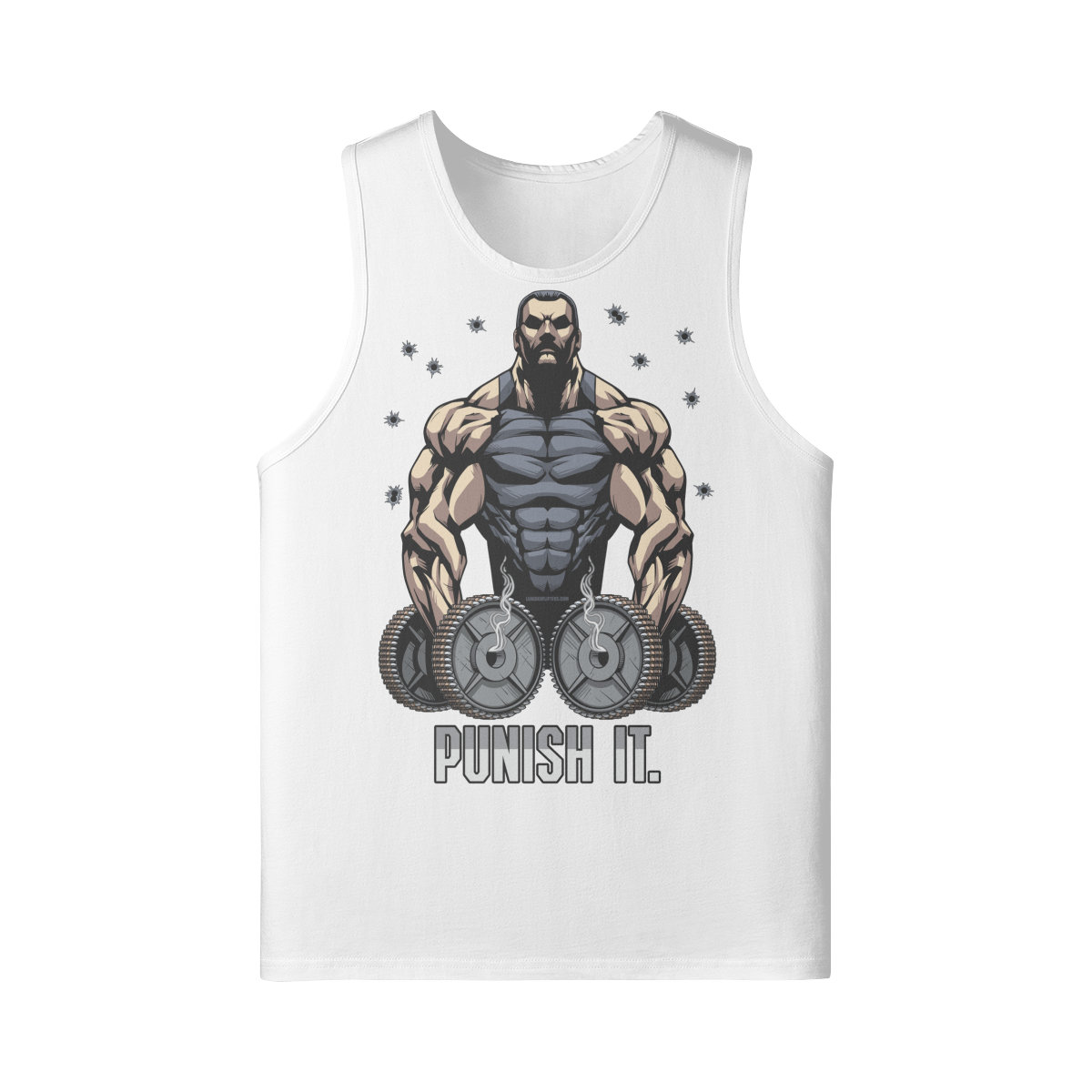 PUNISH IT- Tank Top-White-League of Lifters