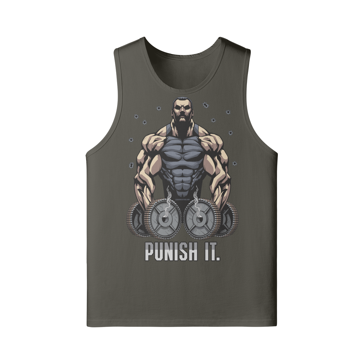 PUNISH IT- Tank Top-Charcoal Grey-League of Lifters