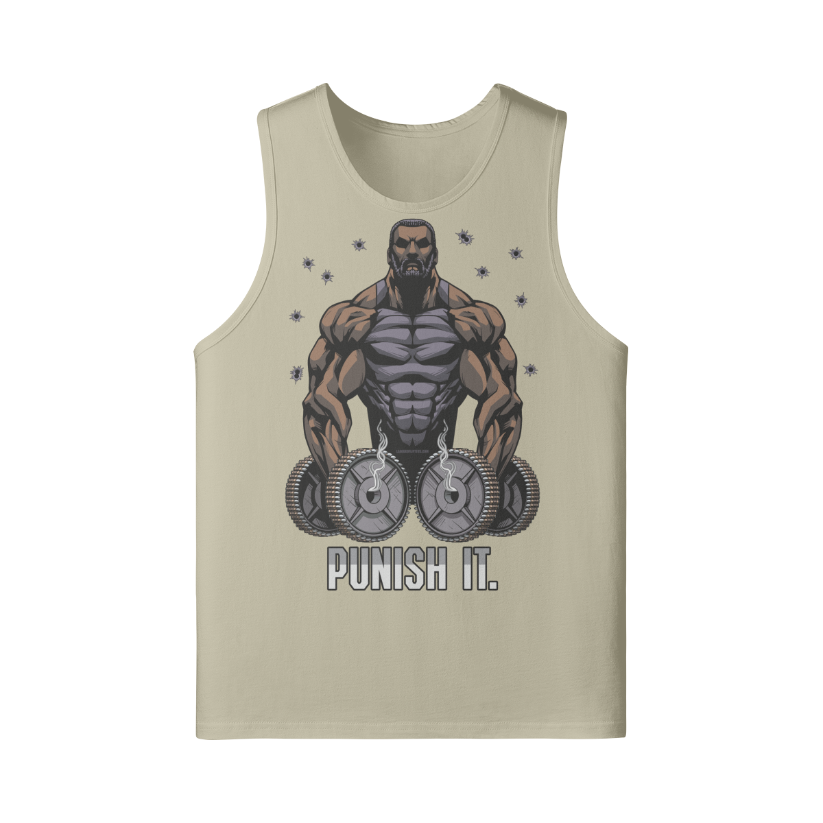 PUNISH IT (BEARD)- Tank Top-Rice Apricot-League of Lifters