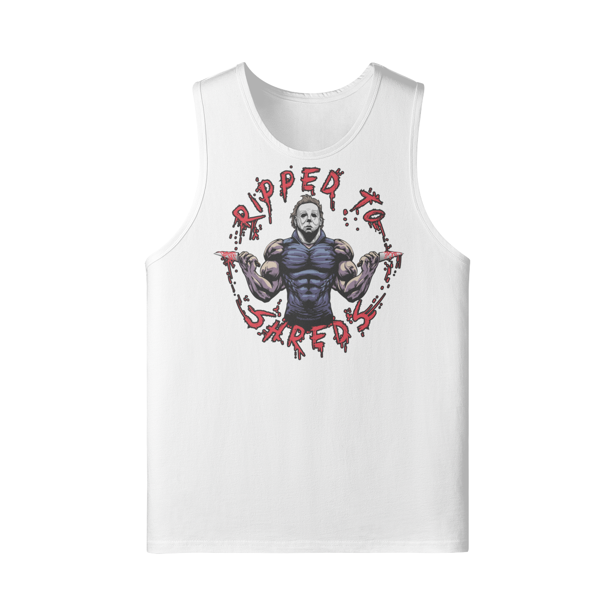 RIPPED TO SHREDS- Tank Top-White-League of Lifters