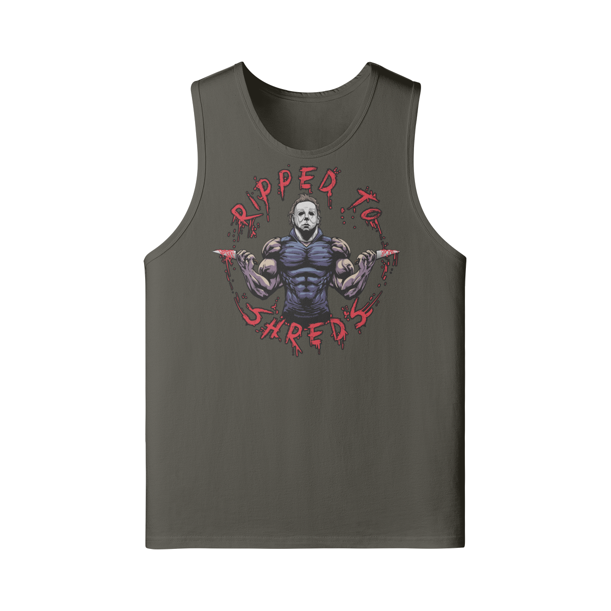 RIPPED TO SHREDS- Tank Top-Charcoal Grey-League of Lifters