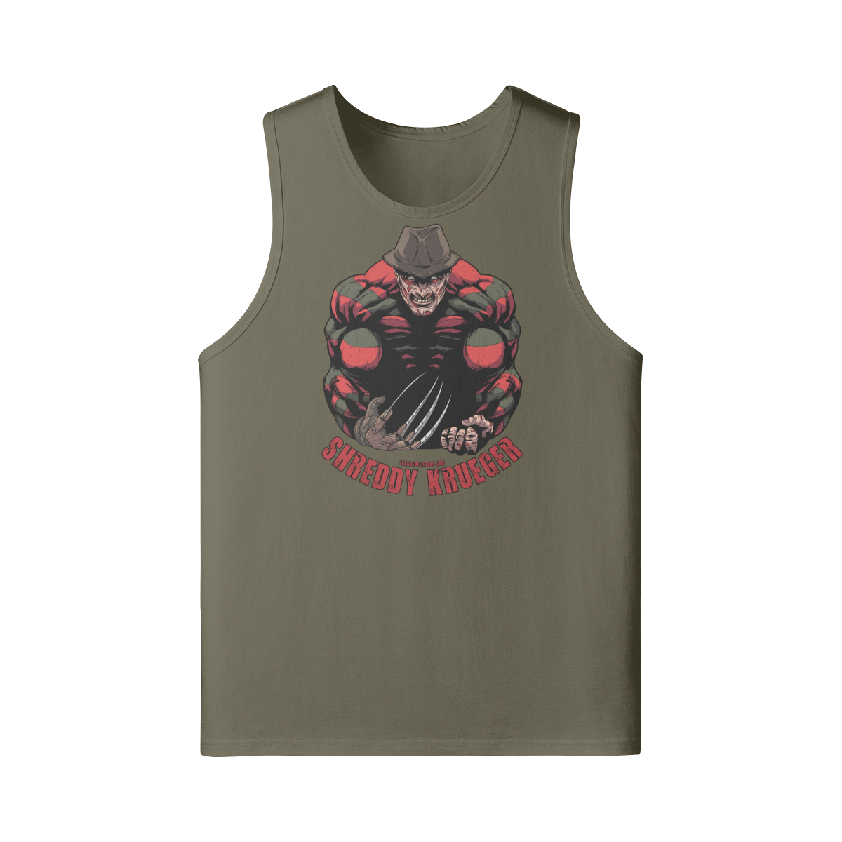 SHREDDY KRUEGER- Tank Top-Camel-League of Lifters