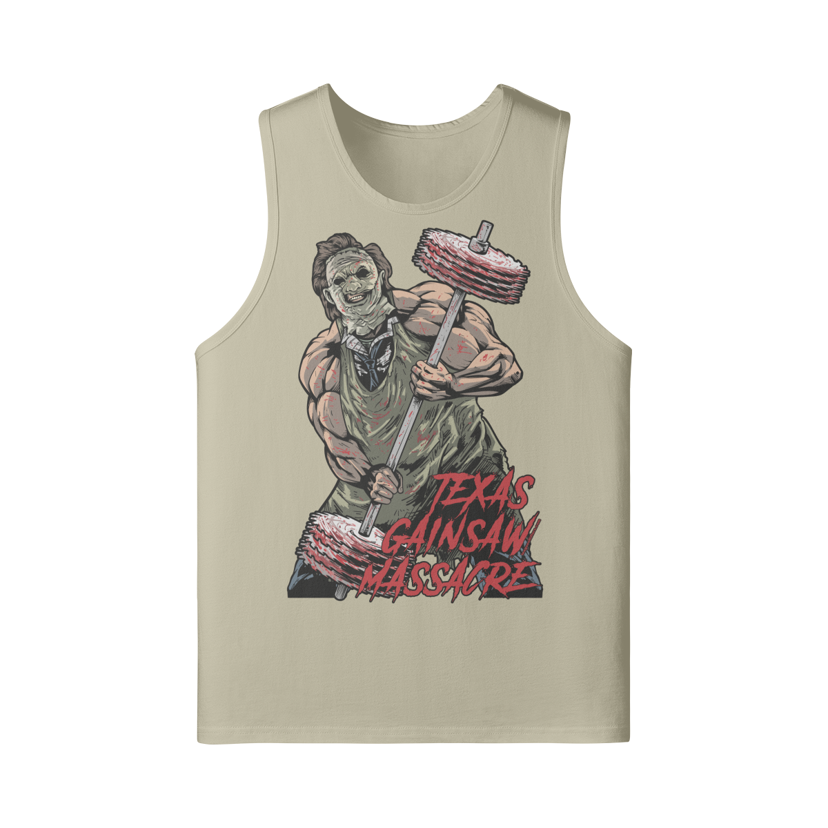 TEXAS GAINSAW MASSACRE- Tank Top-Rice Apricot-League of Lifters