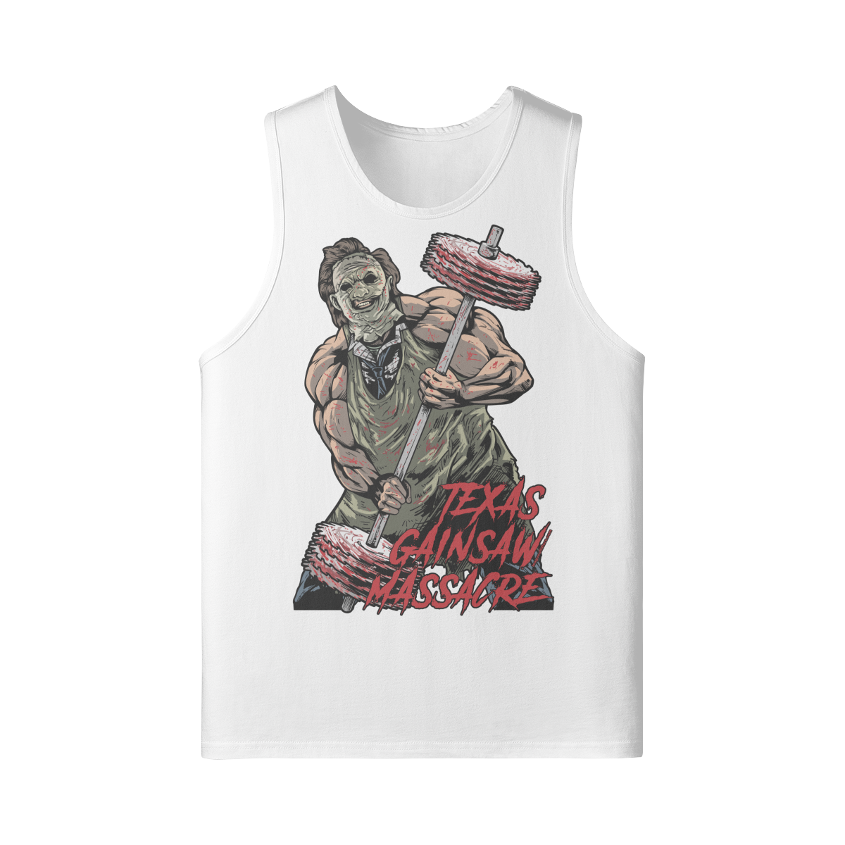 TEXAS GAINSAW MASSACRE- Tank Top-White-League of Lifters